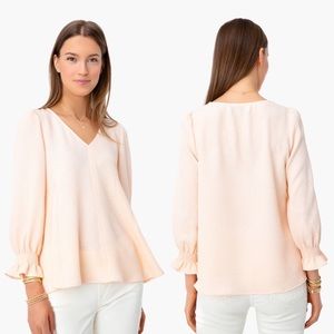 Tuckernuck Peach Crepe Blouse